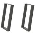 vidaXL Nohy k jedálenskému stolu v tvare U, 2 ks, antracitové, 50 x (72-73) cm, oceľ