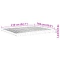 vidaXL Penový matrac biely 180x210 cm 7 zón tvrdosť 20 ILD