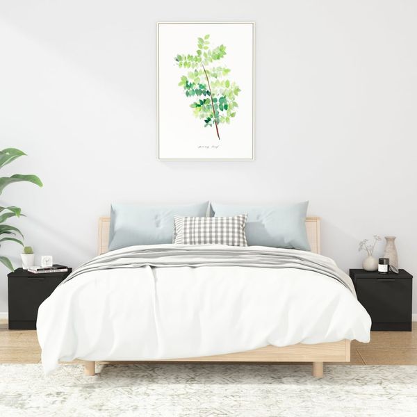 vidaXL Nočné stolíky 2 ks čierne 40x39x40 cm