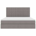 vidaXL Postel s úložným prostorem a matrací Sivohnedá 160 x 200 cm
