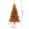 vidaXL Umelý vianočný stromček so stojanom, zlatý 150 cm, PET