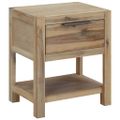 vidaXL Nočné stolíky so zásuvkami 2 ks 40x30x48 cm, akáciový masív