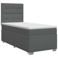 vidaXL Posteľ boxspring s matracom Tmavosivá 80 x 200 cm Látka