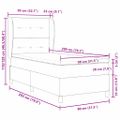 vidaXL Posteľ s pružinovým rámom Tmavohnedá 200 x 80 cm látka