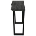 vidaXL Konzolový stolík masívne mindi drevo 110x35x75 cm sivý
