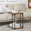 vidaXL Bočný stôl Staré drevo 50 x 35 x 52 cm Kompozitné drevo