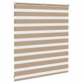 vidaXL Zebrová roleta pieskovo hnedá 130x100 cm šírka látky 125,9 cm polyester