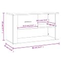 vidaXL Botník dymový dub 80x35x45 cm spracované drevo