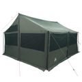 vidaXL Rodinný stan Armádna zelená 600 x 400 x 268 cm Polyester a oceľ