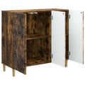 vidaXL Servírovacia skriňa Dymový dub 89 x 34,5 x 80 cm