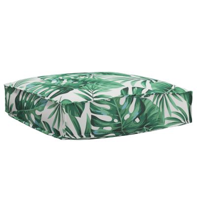 vidaXL Podložka List Vzor listov 60 x 60 x 12 cm Oxfordská látka