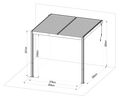 Bioklimatická pergola G21 Trenton Premium 3x3 m, antracitová hliníková