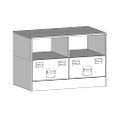 vidaXL TV skrinky 2 ks biele 67x39x44 cm oceľ