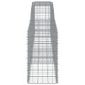 vidaXL Oblúkové gabionové koše 4 ks 400x50x80/100cm pozinkované železo