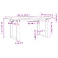 vidaXL Konferenčný stolík v tvare O 100x50x45 cm borovica a oceľ