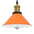 VidaXL Závesná lampa výškovo nastaviteľná E27 lesk oranžová Ø 22cm kov