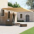 vidaXL Samostatne stojaca automatická markíza 500x300 cm žlto-biela