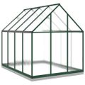 vidaXL Skleník so základovým rámom zelený 224x169x202 cm hliník
