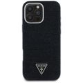 Puzdro Guess HC MagSafe FW Denim Triangle Logo pre iPhone 16 Pro čierna