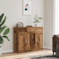 vidaXL Komoda staré drevo 91x28x75 cm kompozitné drevo