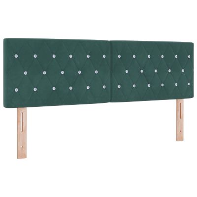 vidaXL Zadné čelo Tmavozelená 160 cm Zamat