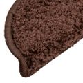 vidaXL Schodové rohože 5 ks 56x17x3 cm hnedé polkruhové