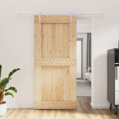 vidaXL Posuvné dvere Prírodná a biela 95 x 210 cm