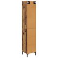 vidaXL Highboard Staré drevo 34,5 x 34 x 180 cm Kompozitné drevo