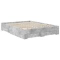 vidaXL Rám postele Betónovo sivá 150 x 200 cm Kompozitné drevo