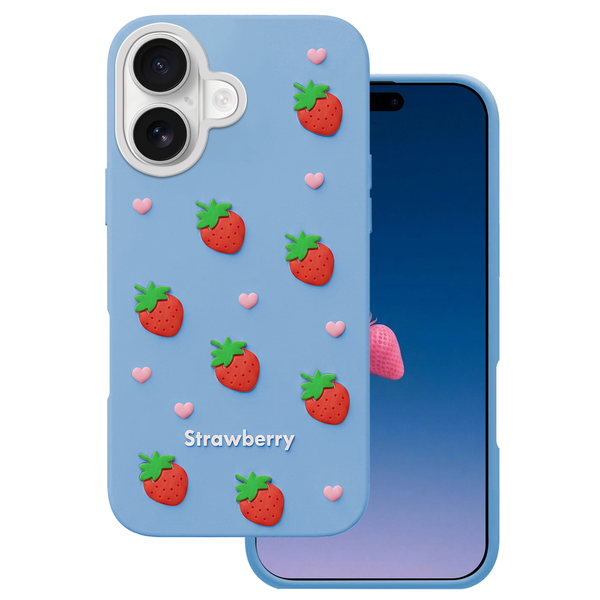 Obal Jahoda pre iPhone 16 6,1" modrý