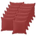 vidaXL Poťah na podložku 12 ks HOUTEN Víno červené 50 x 50 cm