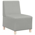 vidaXL Bezrúčková modulárna sofa jednotka 3 ks Oblá šedá látka
