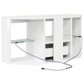 vidaXL Rohový LED TV kabinet 100 x 40 x 50 cm Vysoko lesklá biela