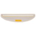 vidaXL Schodové rohože 30 ks 56x17x3 cm biele polkruhové
