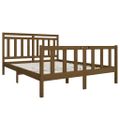 vidaXL Posteľný rám medový 150x200 cm King masívne drevo