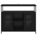 vidaXL Servírovacia skriňa Čierny dub 100 x 35 x 80 cm