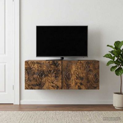 vidaXL Nástenná TV skrinka 98 x 41 x 30 cm Dymový dub Kompozitné drevo
