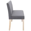 vidaXL Lavica 139,5 cm bledosivá polyester