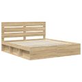 vidaXL Rám postele Sonoma 200 x 200 cm Masívne borovicové drevo