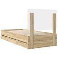 vidaXL Rám postele Sonoma dub 75 x 190 cm Inžinierske drevo
