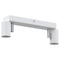vidaXL Stropné bodové svetlo so bodmi Biela 26 x 6,5 x 11,5 cm Kov