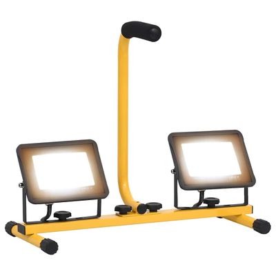 vidaXL LED reflektor s rukoväťou 2x30 W teplé biele svetlo
