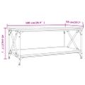 vidaXL Konferenčný stolík dub sonoma 100x50x45cm sprac. drevo a železo