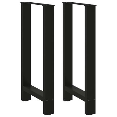 vidaXL Nohy barového stola, čierne, 2 ks, 40 x (90-91) cm, oceľové