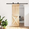 vidaXL Posuvné dvere Prírodná a čierna 70 x 210 cm