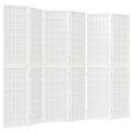 vidaXL Skladací paraván s 6 panelmi, japonský štýl 240x170 cm biely