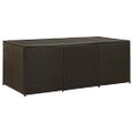 vidaXL Záhradný úložný box hnedý 180x90x70 cm polyratanový