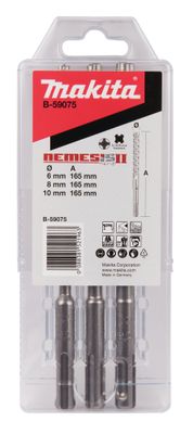 Makita sada 4-britých vrtákov SDS-plus Nemesis 2 6,8,10x100x160mm=oldB-12332