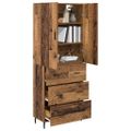 vidaXL Highboard 2 ks Staré drevo 69,5 x 34 x 180 cm Kompozitné drevo