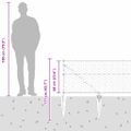 vidaXL Hexagonálny plot s stĺpom 50 x 0,6 m PVC potiahnutá oceľ Sivá